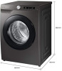 SAMSUNG WASHING MACHINE WW80T-8kg Front Loading