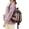 Nylon Backpack Durable Waterproof Casual Shoulder Bag (Wine Red)