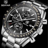 POEDAGAR Black Men’s Watches Top Brand Luxury Chronograph Watch