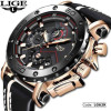 LIGE Luxury Mens Watches Original Case Large Dial Watch