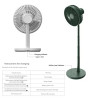 JISULIFE FA13P Oscillating Extendable Desk Fan 8000mAh (New Upgraded)