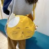 College Style Nylon Prints Cat Messenger Bag