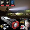 Super Bright LED Flashlight with Safety Hammer Side Light