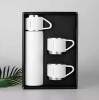 Steel Vacuum Flask Set with 3 Steel Cups Combo-500ml Double-Layer Stainless Steel - Teal