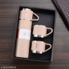 Steel Vacuum Flask Set with 3 Steel Cups Combo-500ml Double-Layer Stainless Steel - Teal