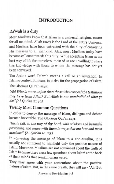 Answers to non-muslims’ common questions about Islam