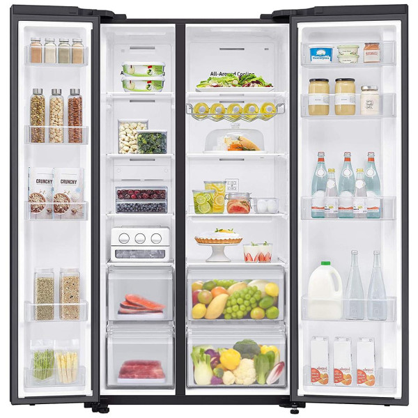 Samsung No Frost Side-by-Side Double Door Refrigerator | RS72R5001M9/D3 | 700 L