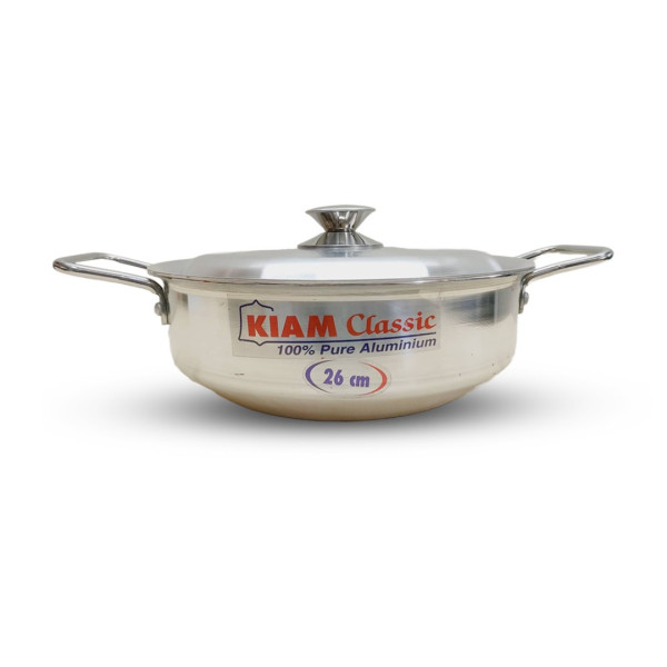 KIAM Wok Pan Casserole with Lid 26cm