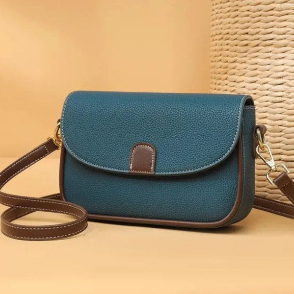 PU Leather Handbags Women Fashion Crossbody Bags(blue)