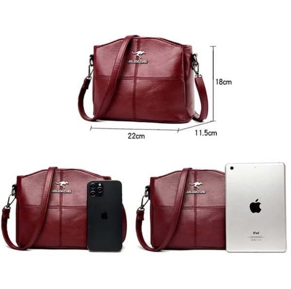 3 Layers Luxury Messenger Crossbody Bags ( maroon colour )