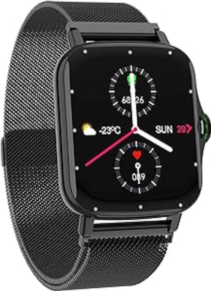 Q18 Black Smart Watch Full Touch Fitness Tracker Blood Pressure Clock Watch