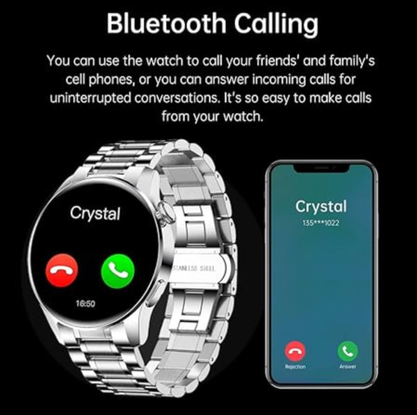 LIGE BW0256 Silver New Bluetooth Call Smart Watch Men Full Touch