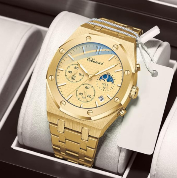 CHENXI Golden Fashion Business Mens Watches Top Luxury Brand Quartz Watch