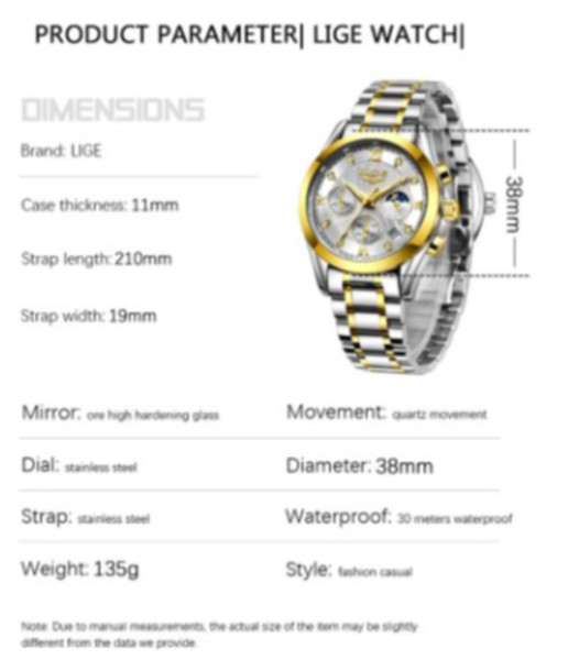 Luxury Brand Quartz Men Wristwatch Waterproof watches