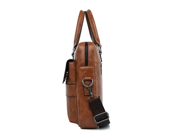 Amsburg Laptop Leather Bag(Chocolate color)