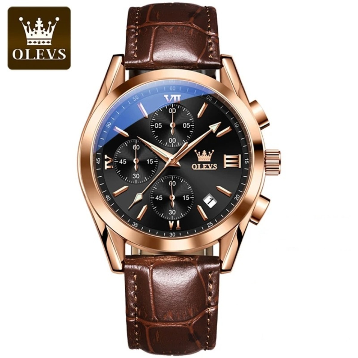 Olevs 2872 Fashionable Analog leather Men's Watch