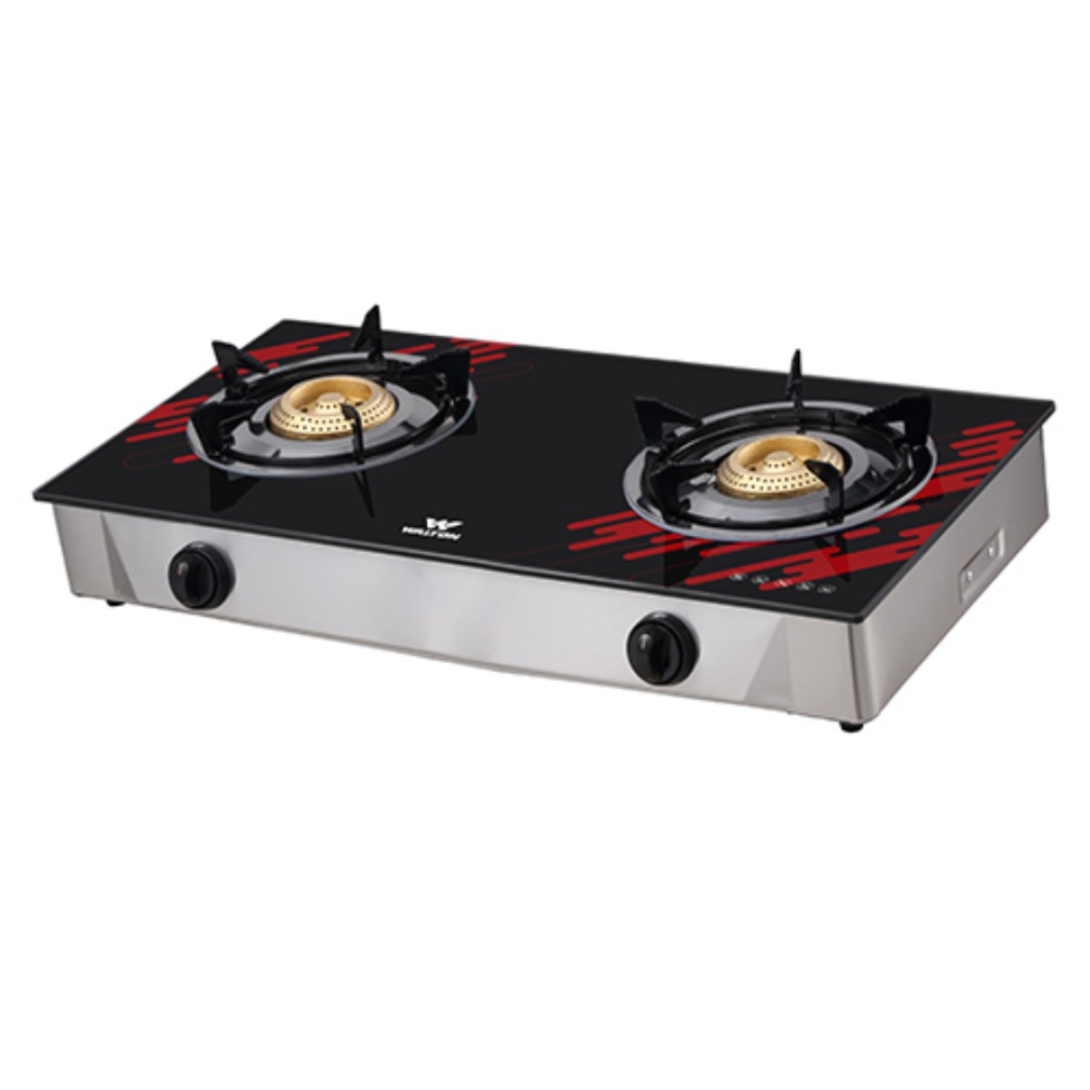 Walton Glass Top Double Burner Gas Stove