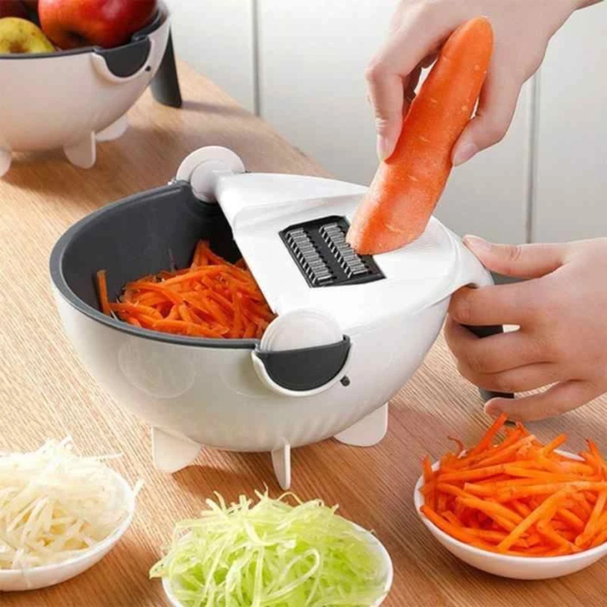 Cutter with Drain Basket Vegetables Chopper Veggie Slicer Kitchen Tool