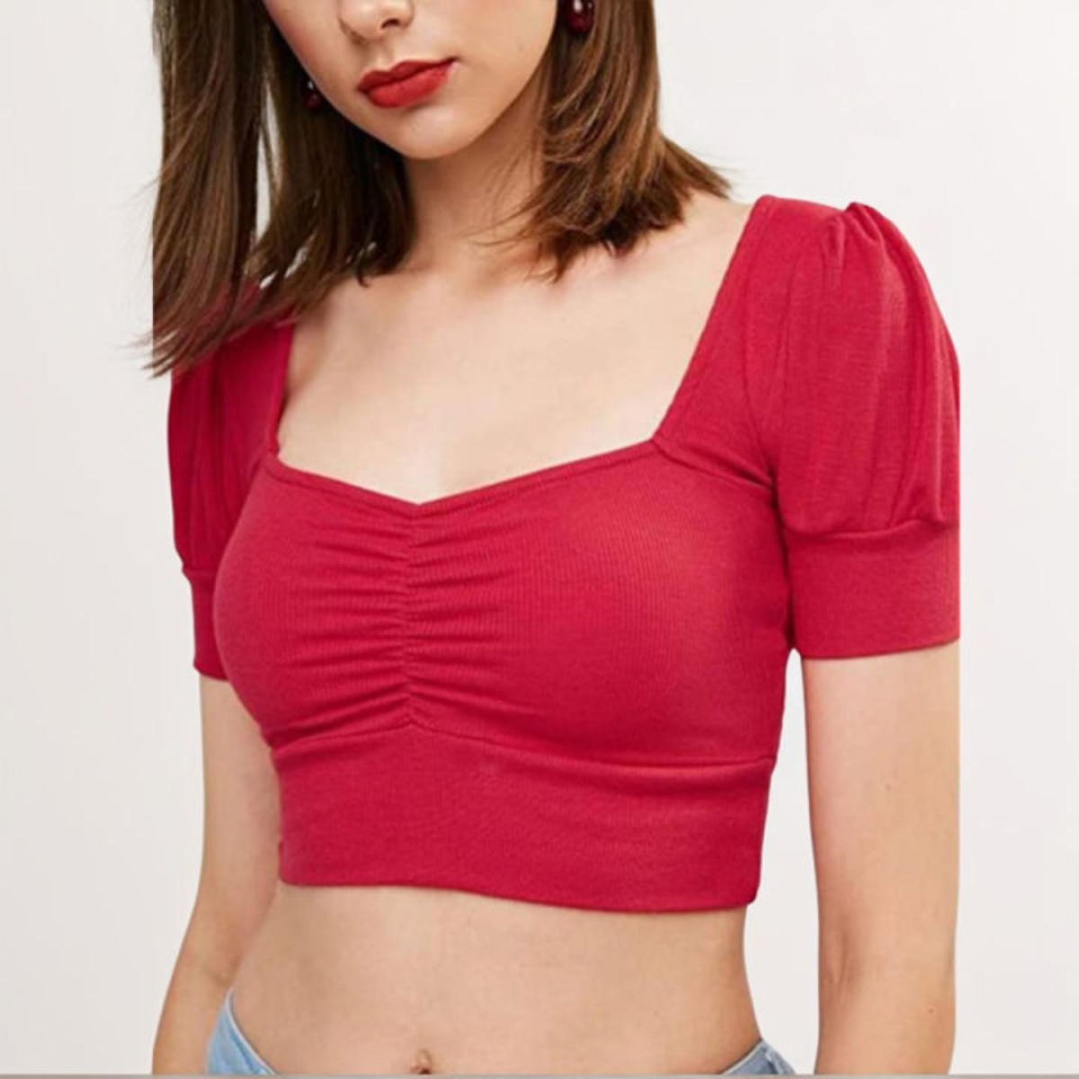 Cotton Crop Tops Blouse for Women