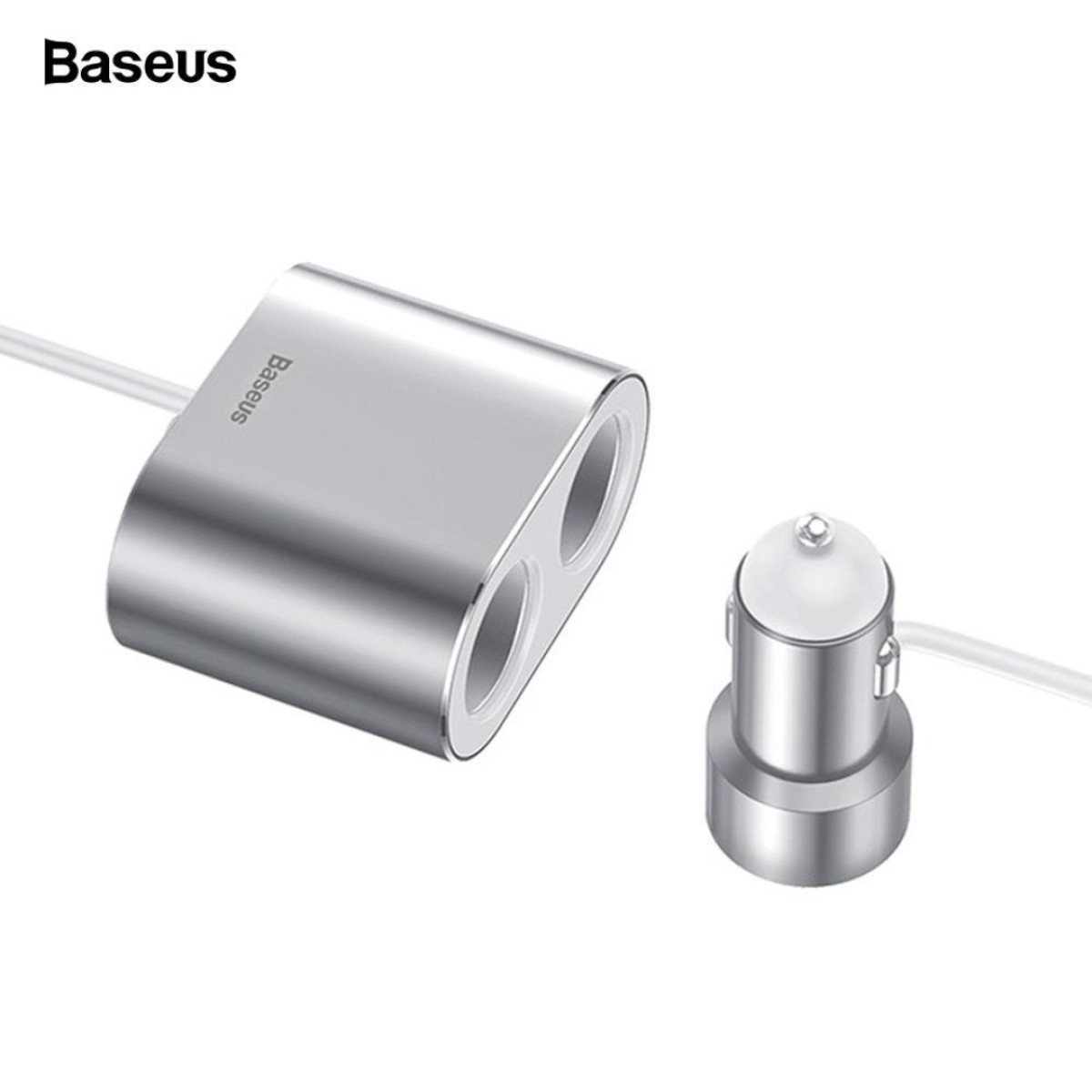 Baseus High Efficiency 80W Dual Cigarette Lighter & Dual USB Car Charger (CRDYQ-0S)