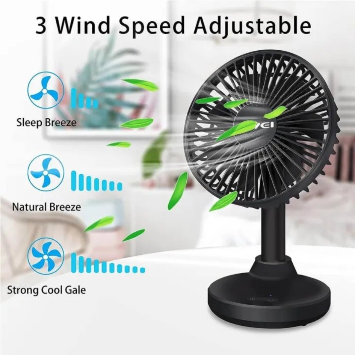 Awei F30 Mini Desktop Fan- Time Square