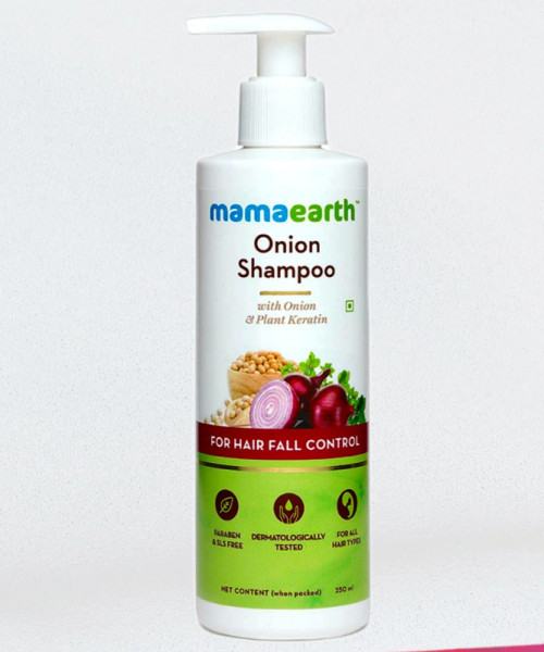 Mamaearth Onion shampoo With Onion and Plant karatin For Hair Fall Control