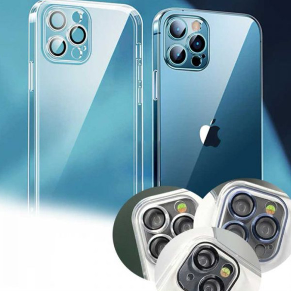 QI YANG Transparent Case With Camera Glass Ring Protector For iPhone 13/13 Pro Max