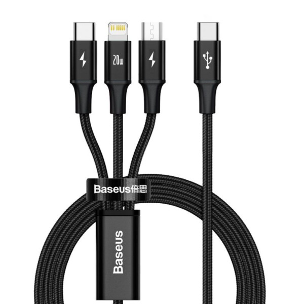 Baseus Rapid Series 3-in-1 Cable Micro, Type-C + iP