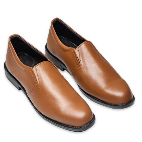 Paduka PU leather Formal Shoe for Men - Brown - PFS-104