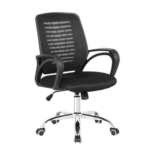 PVC and Metal Executive Chair - Black - 11K