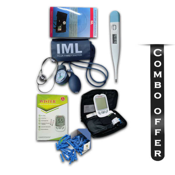 Combo of IML BP Machine Full Set - Wister Glucose Meter -