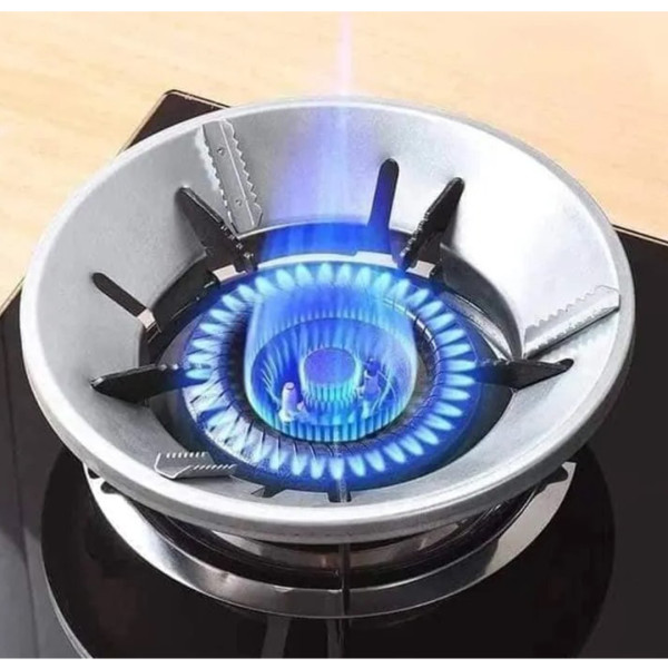 Energy Saving Ring Natural Gas Stove Cover - Silver