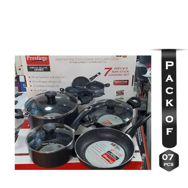 Pack of 7 Pieces Prestiege Granite Coated Induction Cookware