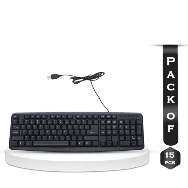 Pack of 15 Pcs Fastkey LK 04 USB Keyboard - Black