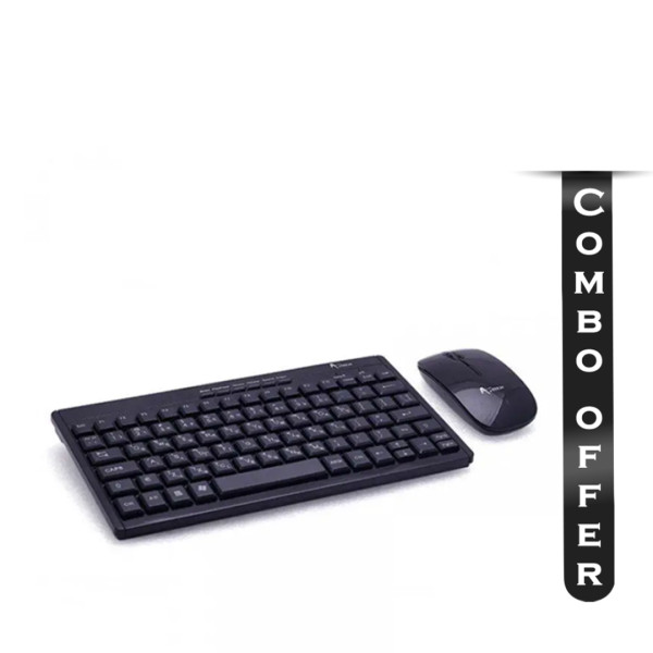 Combo of A.Tech Mini Slim Wireless Keyboard And Mouse