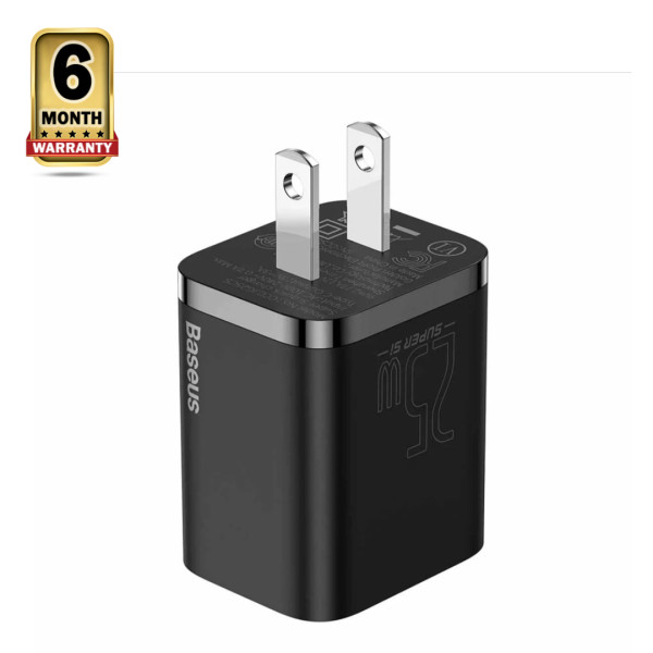 Baseus Super Si Type-C Quick Charger - 25W - Black - CCSP020202