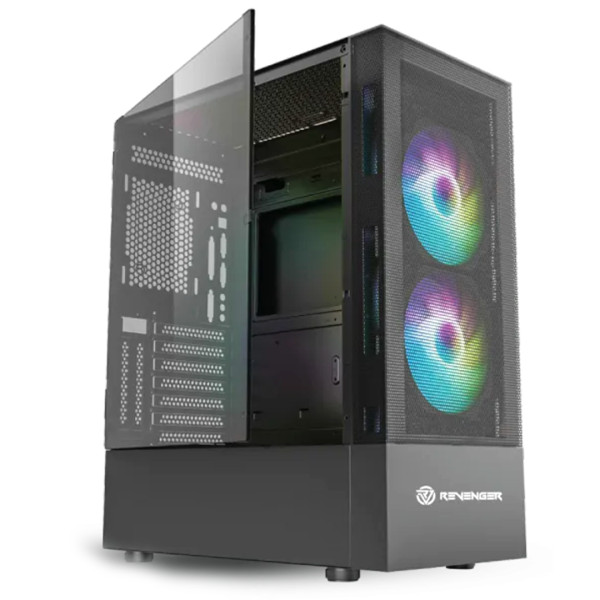 Revenger GHOST 2 Mid Tower RGB ATX Gaming Case - Black