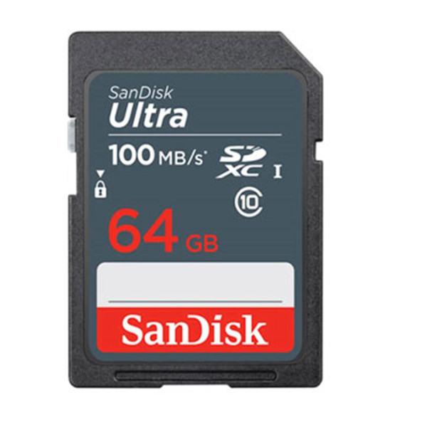 SanDisk Ultra SDXC UHS-I Class 10 Memory Card - 64GB - Black