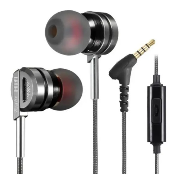 QKZ DM9 Zinc Alloy HiFi Metal In-Ear Earphones - Black