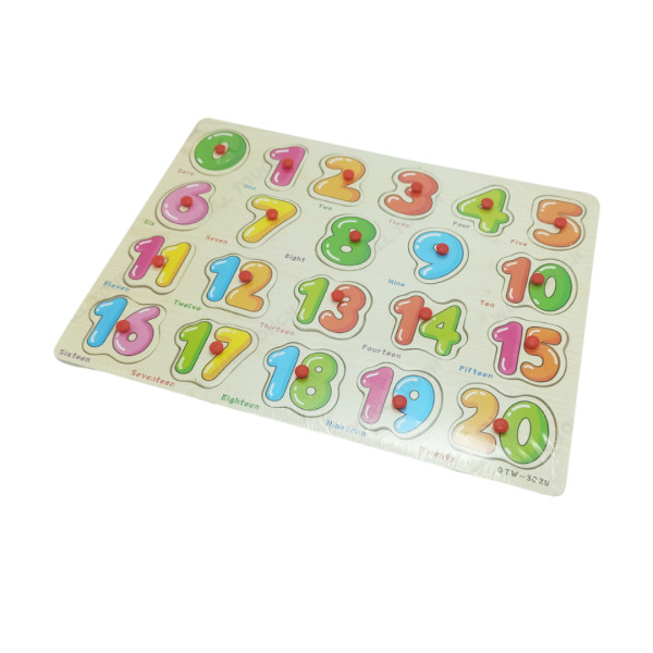 Wooden Puzzle Numeric 1234 Board For Learning and Playing