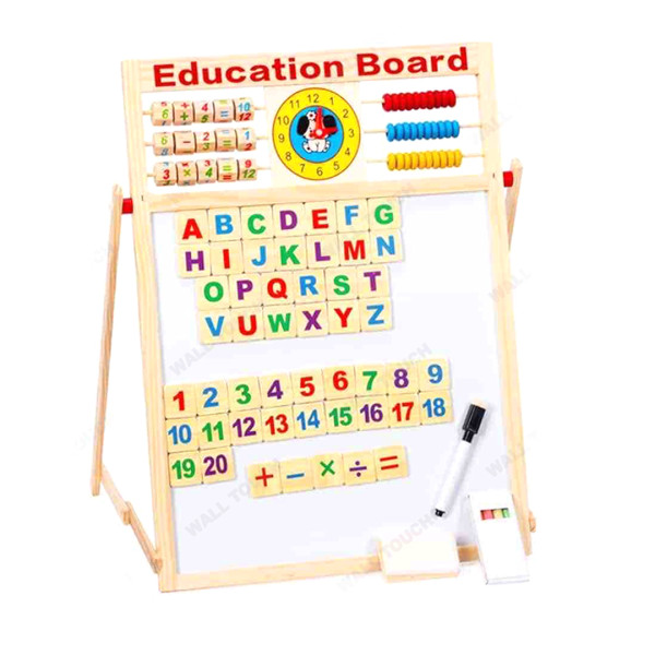 Double Sided Educational Multipurpose Magnetic and Wooden Writing Board -