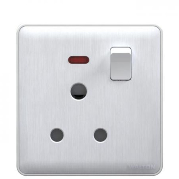 Walton GLORY SERIES- WHITE - WG15ASW (White) 15A Round Socket with Switch