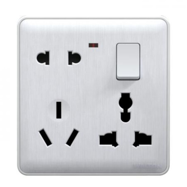 Walton GLORY SERIES- WHITE - WGMSW (White) Multi Socket with Switch