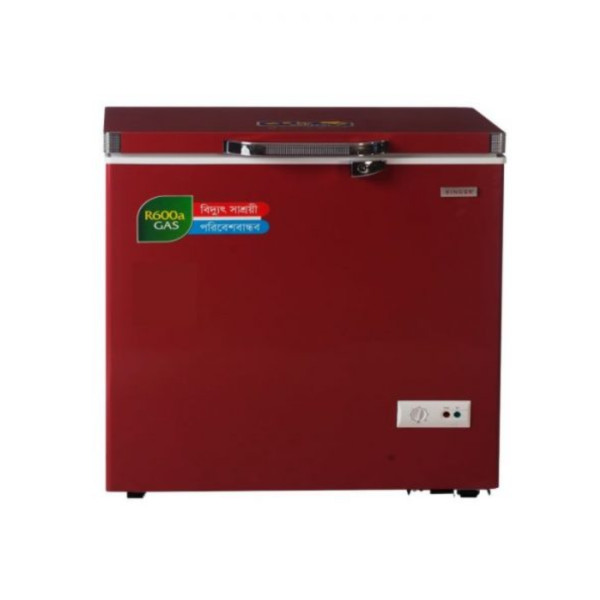 SINGER Chest Freezer 205 Liters – Red