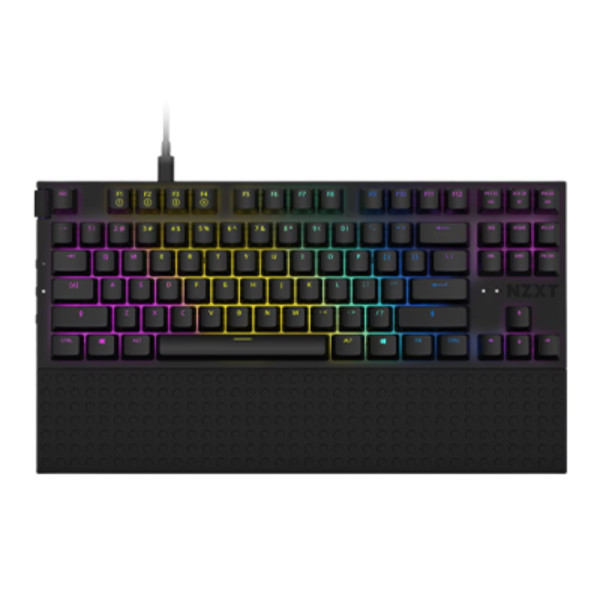 NZXT FUNCTION TENKEYLESSL COMPACT RGB MECHANICAL GAMING KEYBOARD (MATTE BLACK)