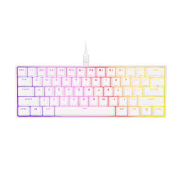 CORSAIR K65 RGB MINI 60% CHERRY MX MECHANICAL GAMING KEYBOARD RED-WHITE