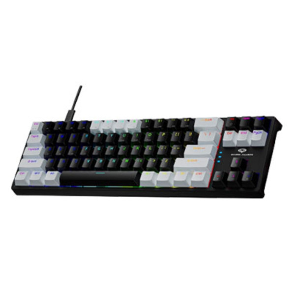 DARK ALIEN K710 HOT SWAPPABLE DETACHABLE WIRED KEYBOARD WHITE BLACK