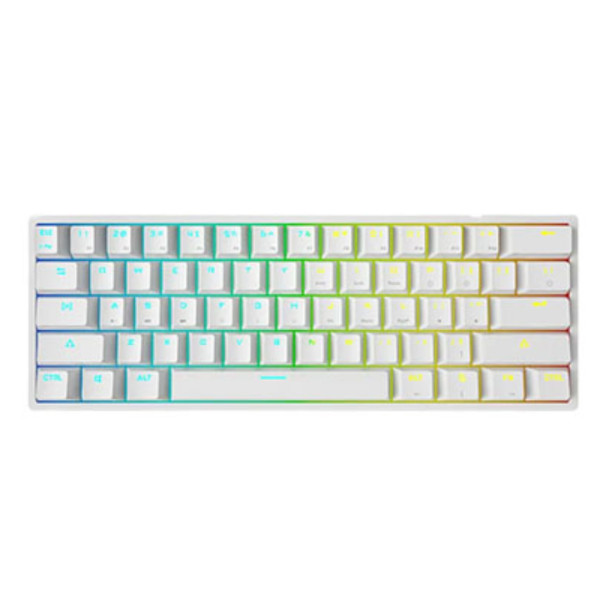 LEAVEN K620 WIRED MECHANICAL KEYBOARD FULL WHITE BLUE SWITCH