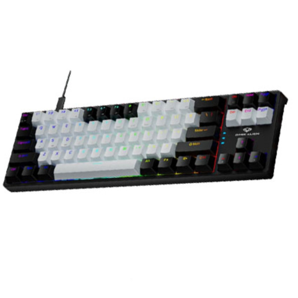 DARK ALIEN K710 HOT SWAPPABLE DETACHABLE WIRED KEYBOARD BLACK WHITE