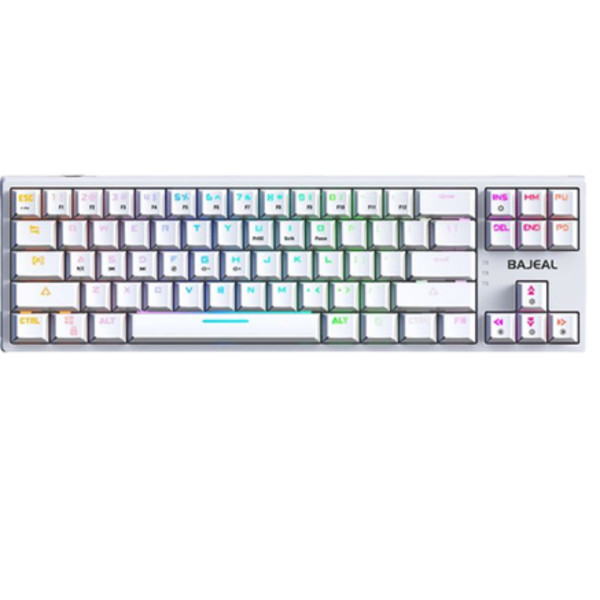 BAJEAL K71 TKL RGB MECHANICAL BLUE SWITCH WHITE GAMING KEYBOARD (HOT-SWAPPABLE)